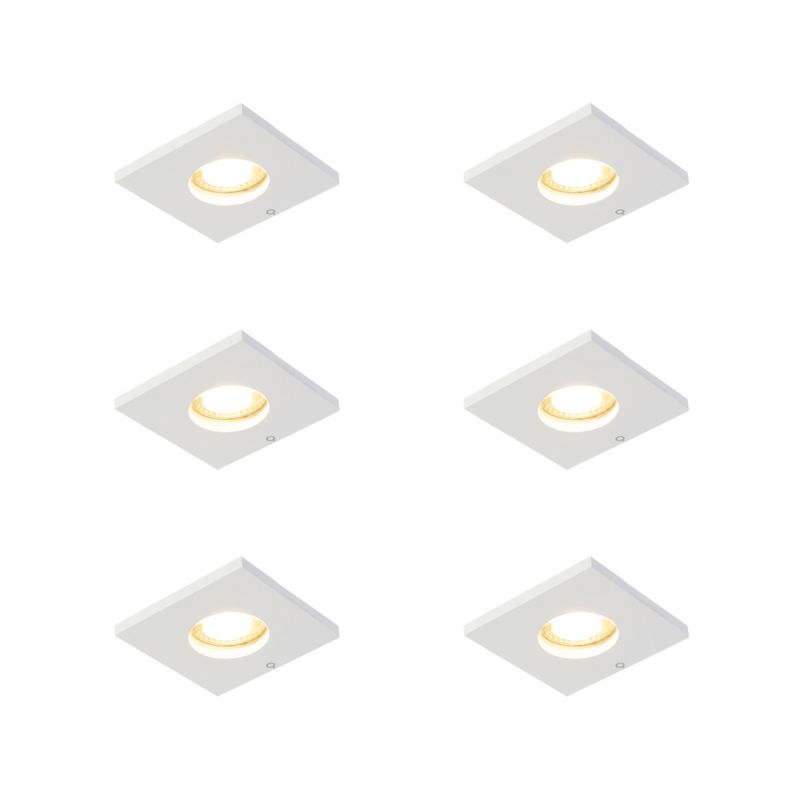 Reflektor wpuszczany IP44 Qazqa 102825 85 GU10 max 50W kompatybilny z żarówką LED IP54 6 szt.