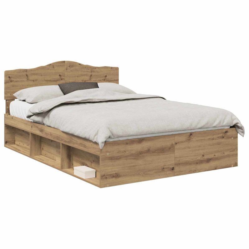 Łóżko Drewniane WaszeMeble 150x200 cm Brązowe WM-3412888 1 szt.