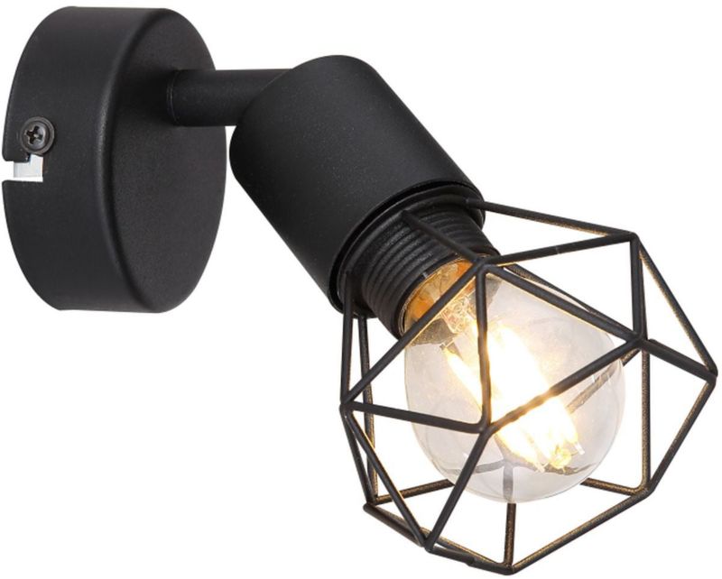 Kinkiet Globo Lighting Xara I czarny 1x40W, IP20, metal, E14, 1 szt.