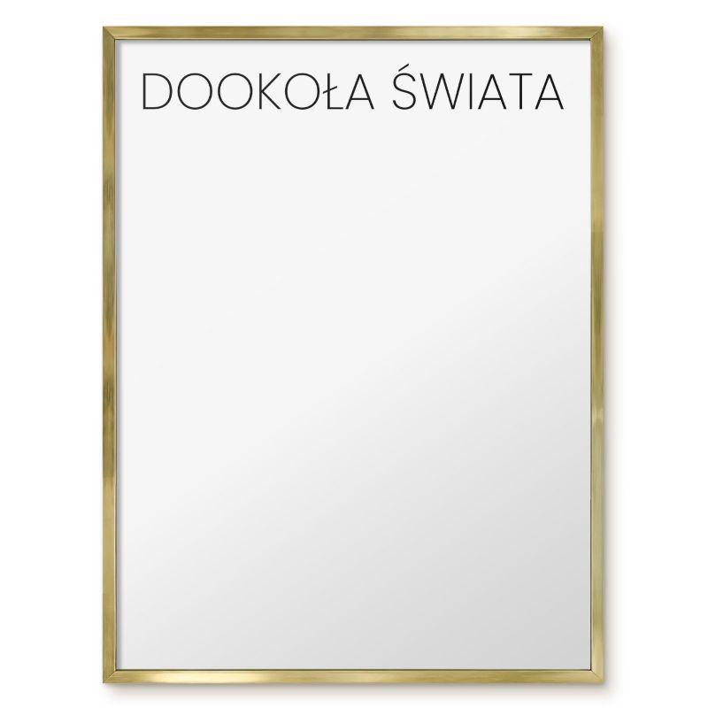 Tablica Na Magnesy Z Wakacji Tulup 60x80 cm Dookoła świata 3 - Złota rama Do salonu, sypialni 1 szt.