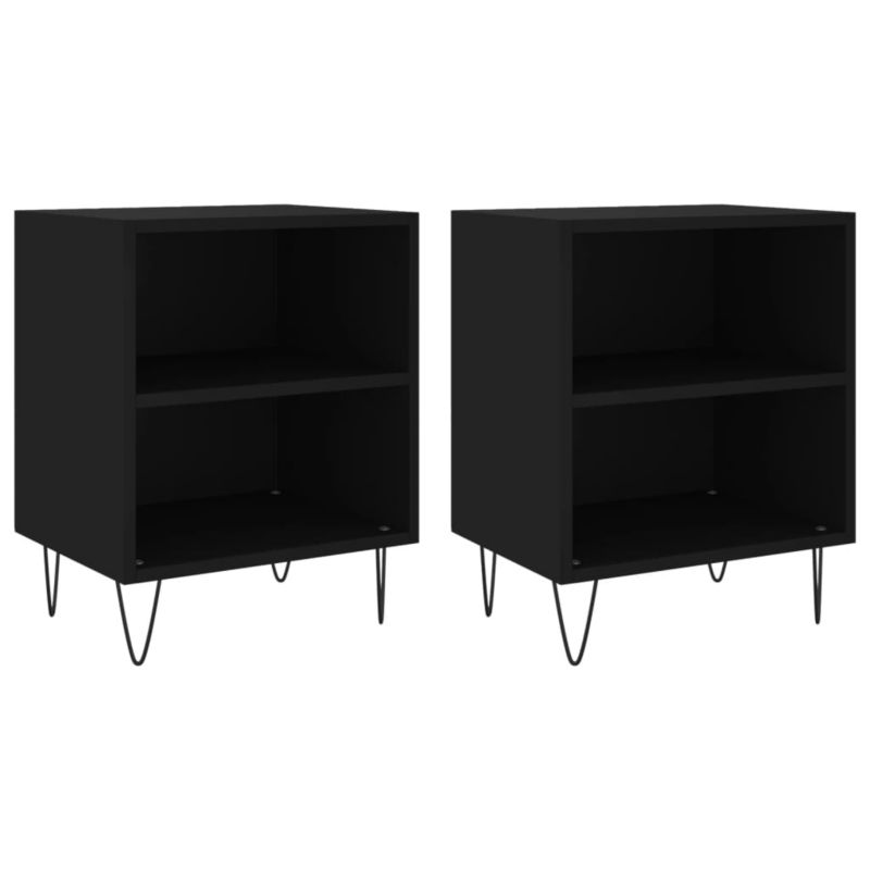 Stoliki nocne WaszeMeble czarne WM-826783 2 szt.