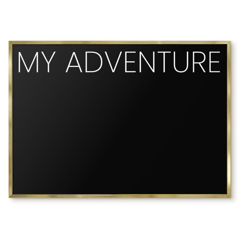 Tablica Magnetyczna Na Magnesy Tulup 100x70 cm My adventure 8 - Złota rama Do salonu, sypialni 1 szt.
