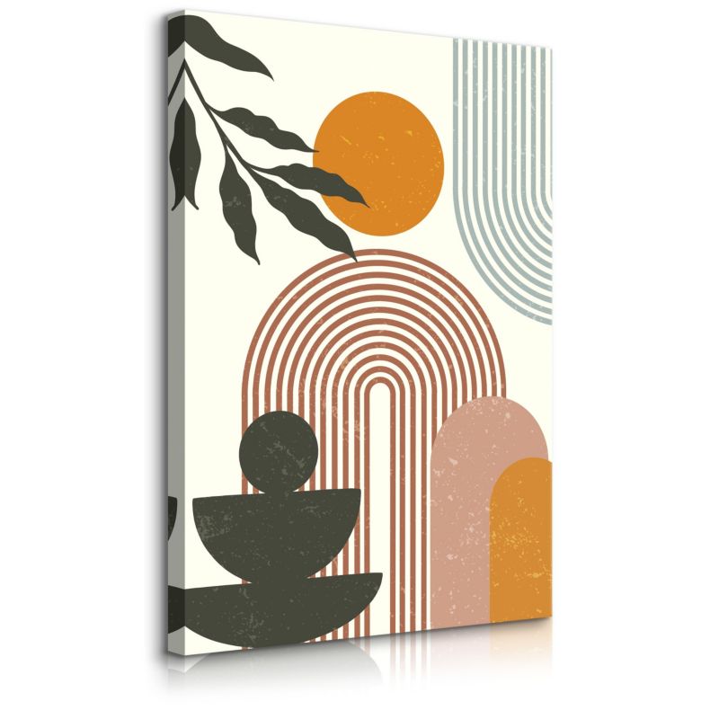 Obraz Muralo Na Ścianę Gałązki Słońce Natura Styl Boho Minimalizm 40x60 cm 1 szt.