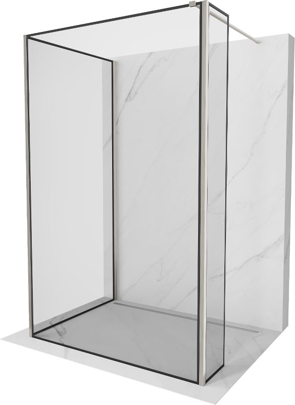 Ścianka prysznicowa Mexen Kioto czarny wzór 110x80x40 cm 800-110-080-221-97-70-040 1 szt.