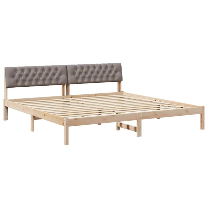 Łóżko Drewniane WaszeMeble 200x200 cm Brązowe WM-3394341 1 szt.