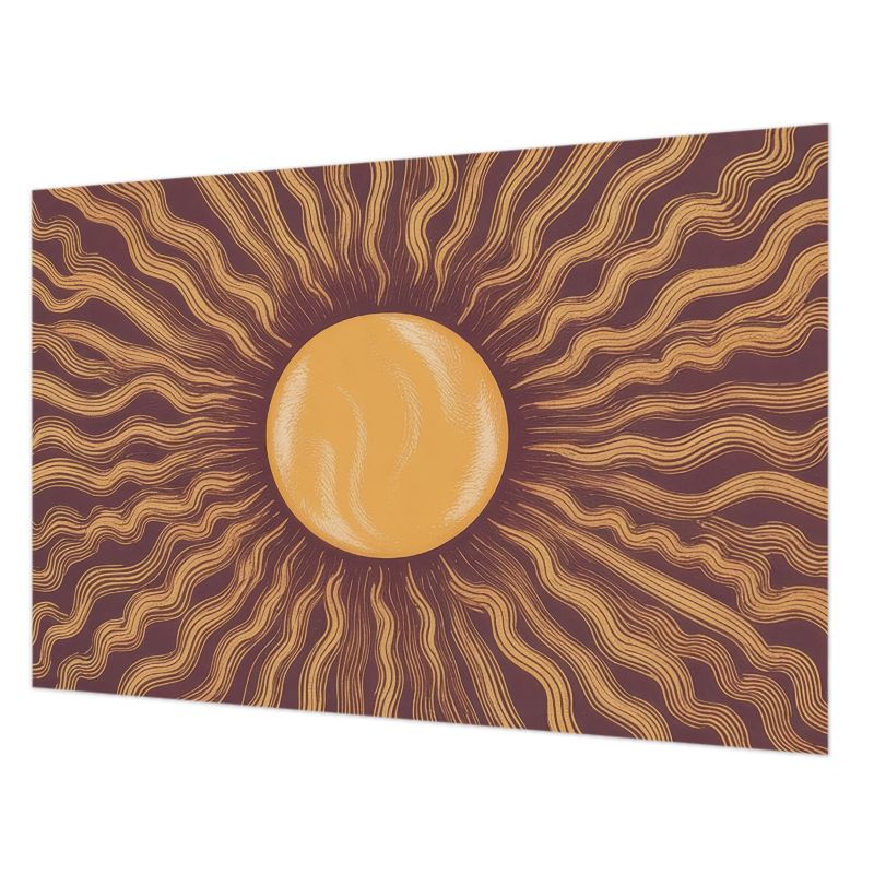 Tapeta Flizelinowa Nowoczesny Wzór Tulup 104x70 cm Słoneczne Promienie Do Salonu, Do Sypialni, Do Biura 1 szt.