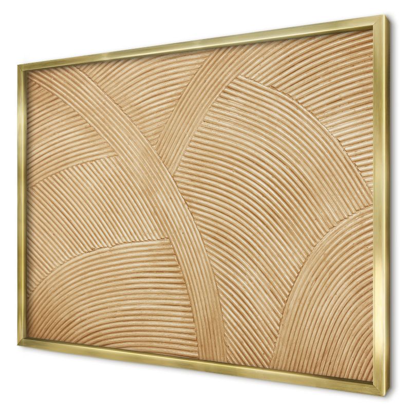 Ozdobna tablica na magnesy Wallfluent 70x50 Linie strukturalne w złotej ramie 1szt