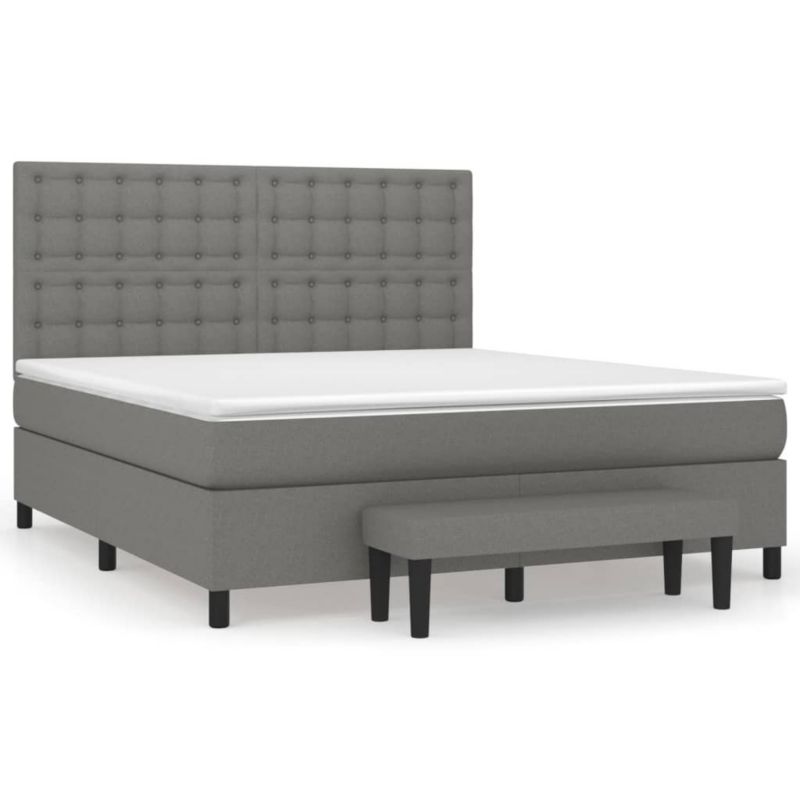 Łóżko kontynentalne WaszeMeble 160x200 cm ciemnoszara WM-3136926 1 szt.