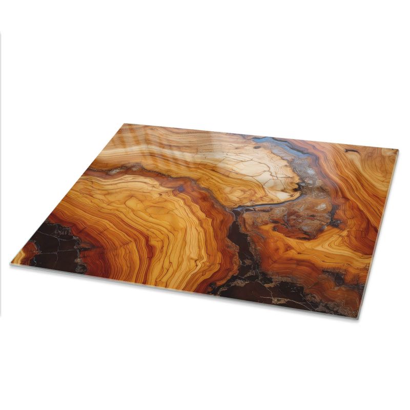 Blat Stołowy ArtPrintCave 80x60 cm Słojowe wzory - Blat ze Szkła Hartowanego 1 szt.
