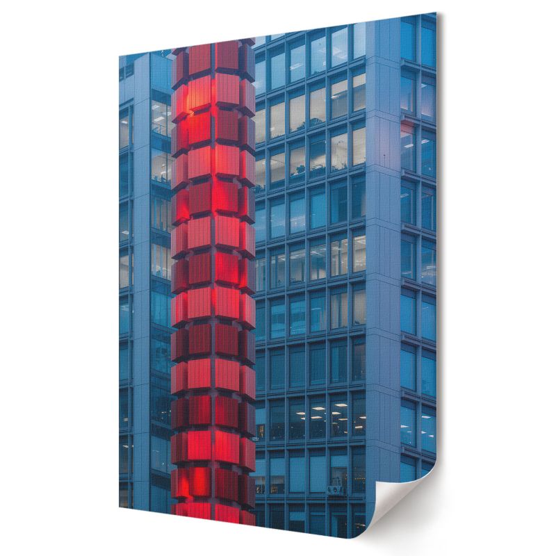 Plakat na ścianę Wallfluent Format A4 Czerwona wieża Artysta Elowen 1 szt.