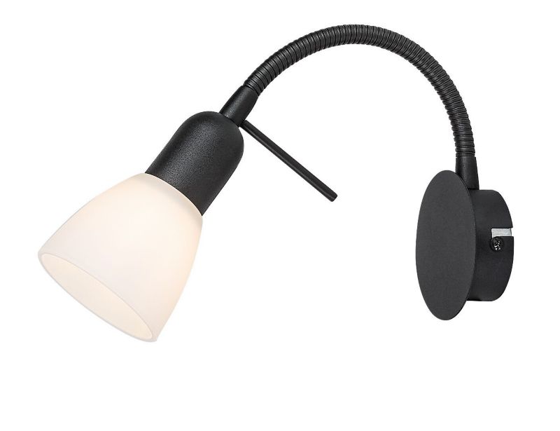 Kinkiet regulowane ramię Rabalux Soma czarno-biały 1xE14x40W IP20 wym:20,5x7,2x22,5cm - 1 szt.
