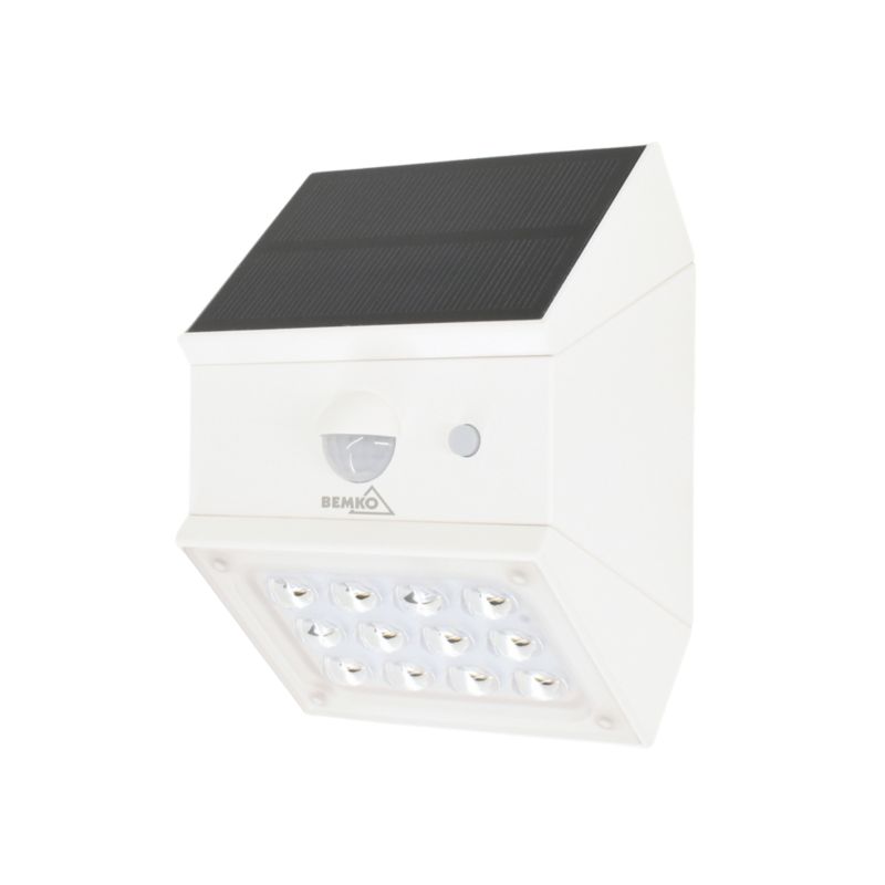 Naświetlacz solarny LED Bemko Rubic 2,5W 300 lm IP65 biały 1 szt.