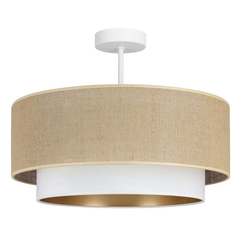 Lampa sufitowa SARTA HEXE tkanina 1x60W E27 biały juta H0189 1 szt.