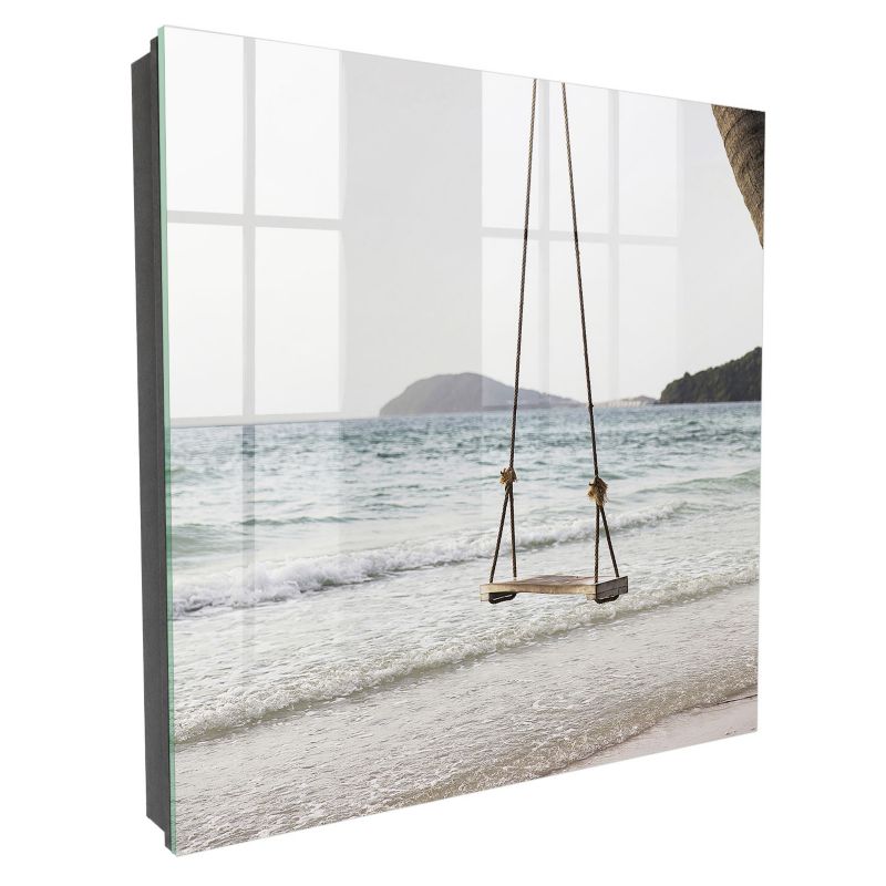 Szafka Na Klucze Tulup 30x30 cm Plażowa sielanka - Czarna - Otwierana na lewo 1 szt.