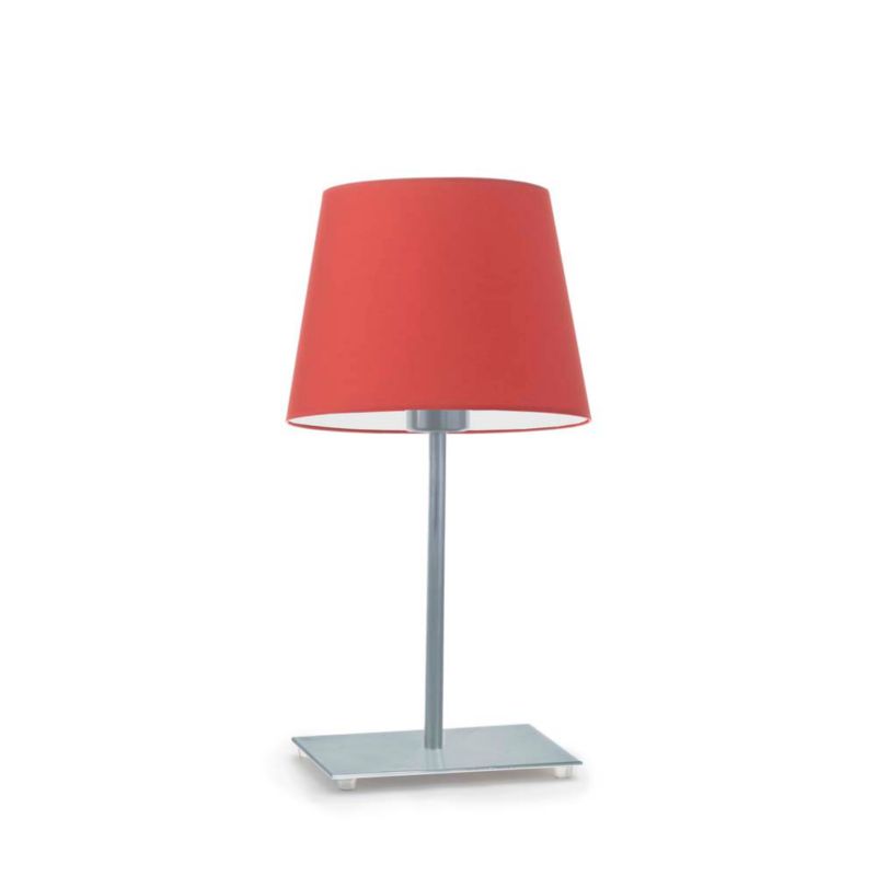 Lampka Nocna Volta Light Factory Moto Abażur Srebrny/Ceglany Stożek 1xE27 1szt.