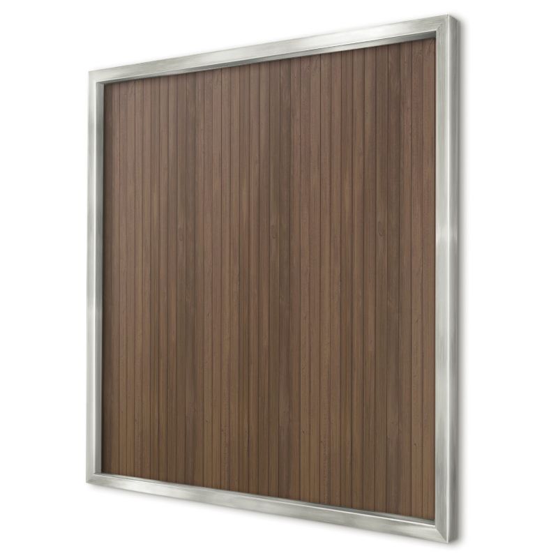 Ozdobna tablica na magnesy Wallfluent 50x50 Drewniane tło w srebrnej ramie 1szt