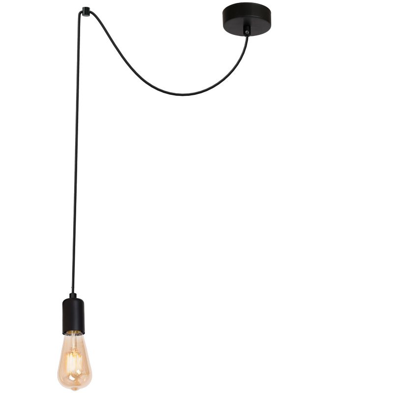 Lampa wisząca Luminex Spindel czarny matowy wym: 250 x cm 1xE27 x 15W 1 szt.