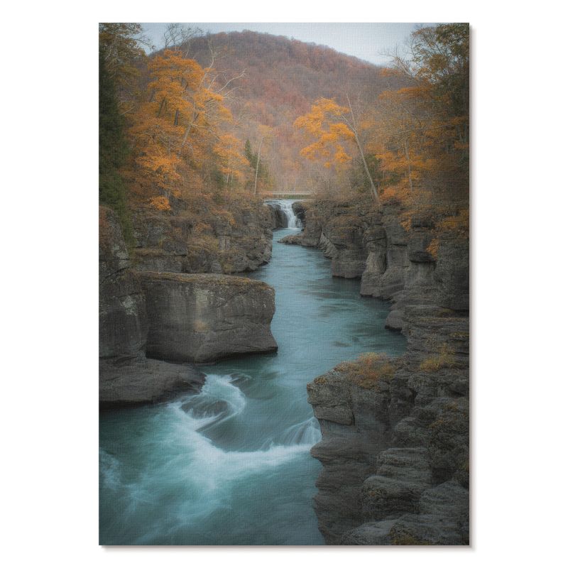 Plakat na Płótnie Tulup 29,7x42 cm (A3) Jesienna rzeka Do salonu, sypialni, 1 szt.