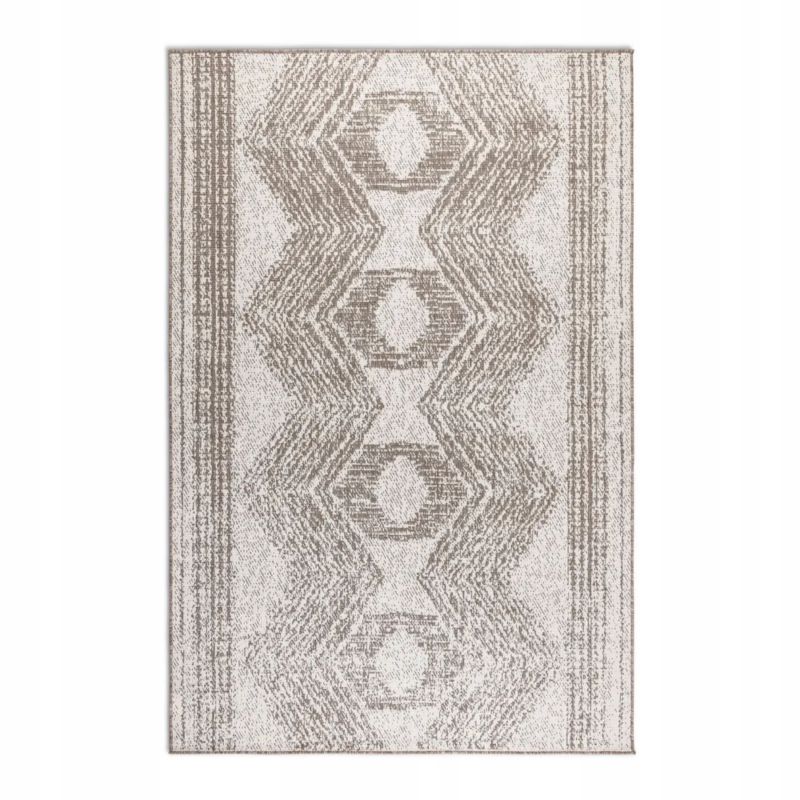 Dywan Elle Decor na taras 120x170cm ,kremowo beżowy dwustronny, sznurkowy płasko tkany 1 szt.
