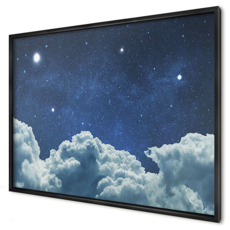 Magnetyczna tablica ozdobna Wallfluent 100x70 Kosmiczna noc w czarnej ramie 1szt