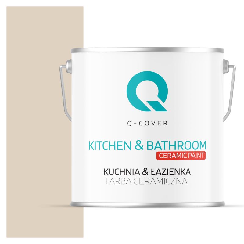 Farba Ceramiczna Kuchnia & Łazienka Q-Cover Beżowy jasny H4164 Głęboki Mat 5L