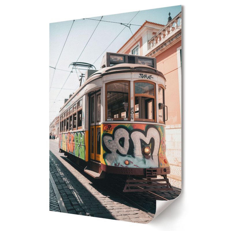 Plakat na płótnie Wallfluent Format A2 Tramwaj graffity Artysta Kometa 1 szt.