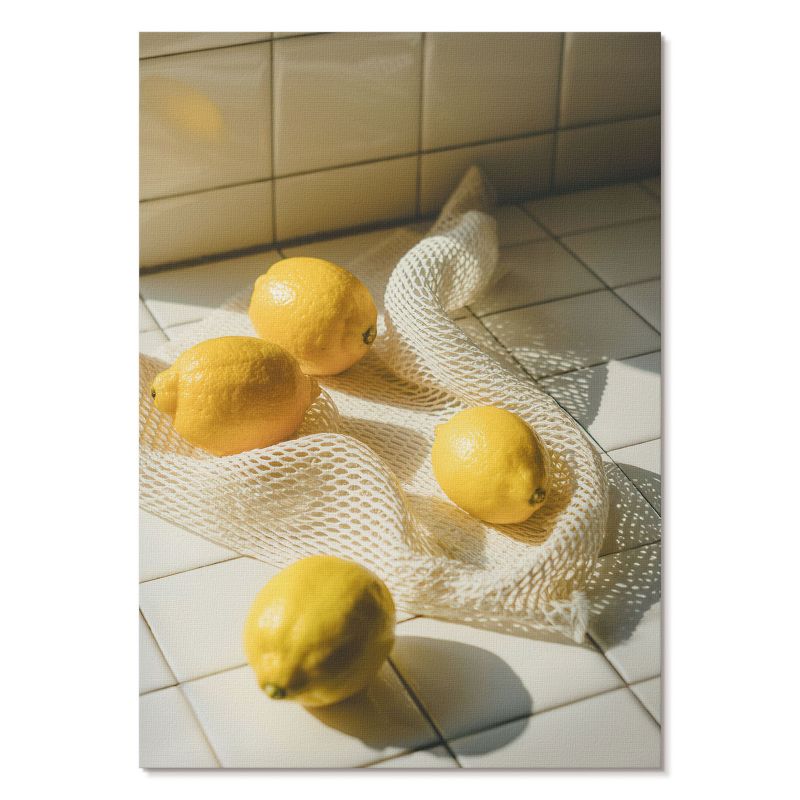 Plakat na Płótnie Tulup 29,7x42 cm (A3) Cytryny w siatce Do kuchni, jadalni, pokoju 1 szt.