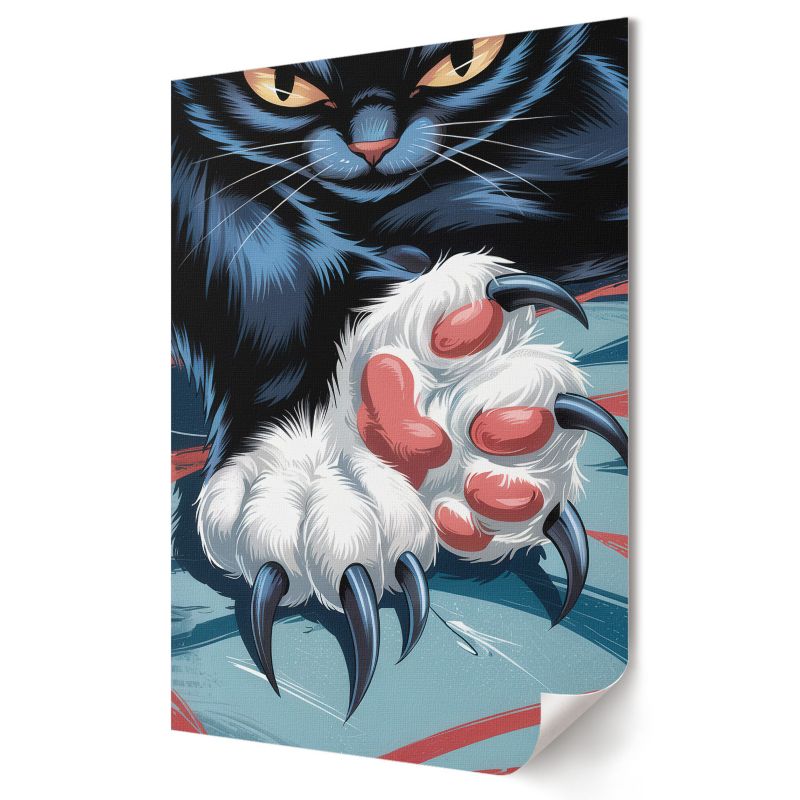 Plakat canvas Wallfluent Format A4 Kot z pazurami Artysta Velini 1 szt.