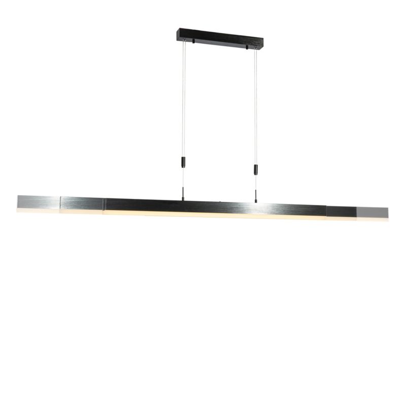 Nowoczesny lampa wisząca do stołu jadalnego Qazqa Lamba 180 czarny led zintegrowana 48W zestawie Integrated led 3000k 1 szt.
