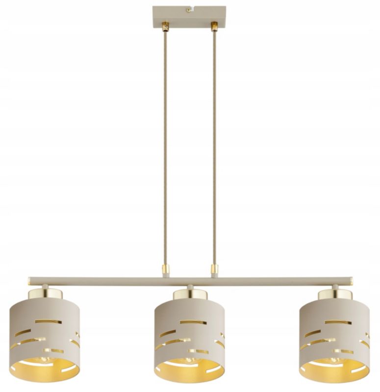 Lampa Wisząca Elko-Lighting Zwis 3-Punktowy Nad Stół Vox E27 beżowy 1 szt