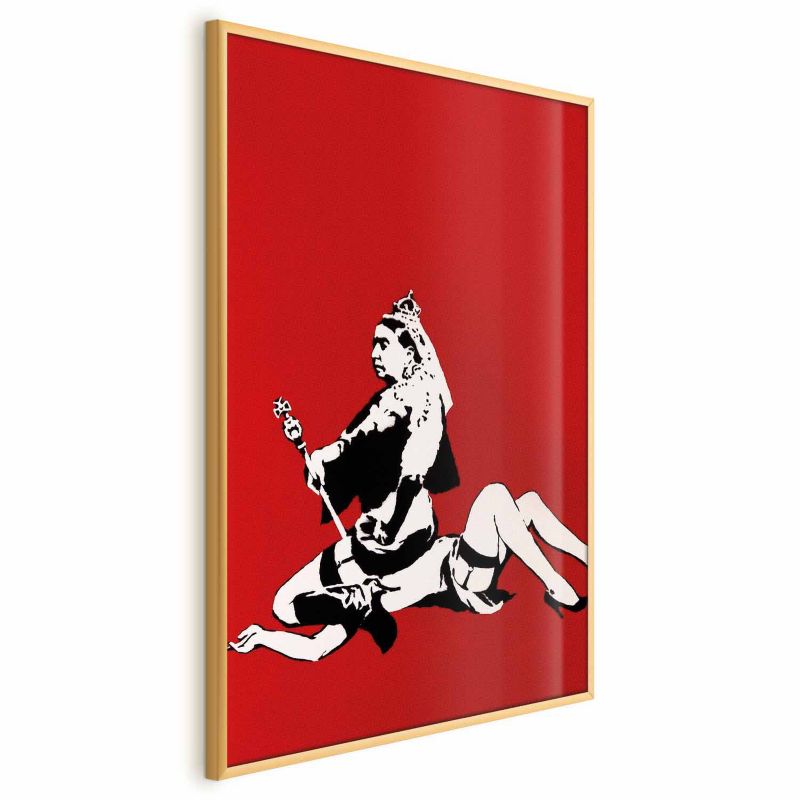 Plakat Artgeist Banksy: Queen Victoria 29,7x42 cm z ramą złotą 1 szt