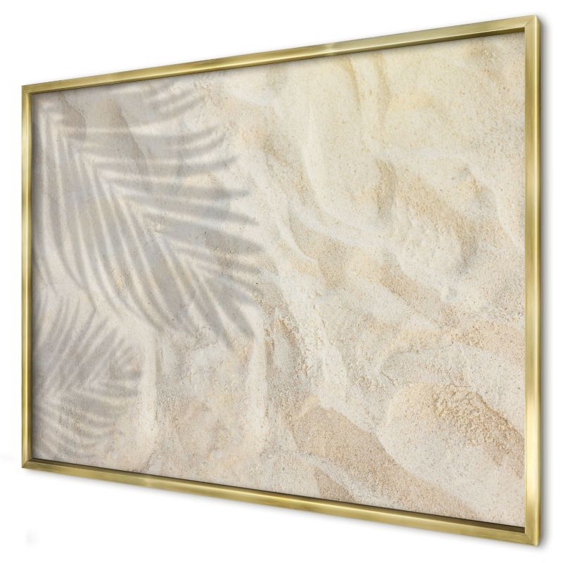 Tablica magnetyczna do salonu Wallfluent 100x70 Tropikalny wzór w złotej ramie 1szt