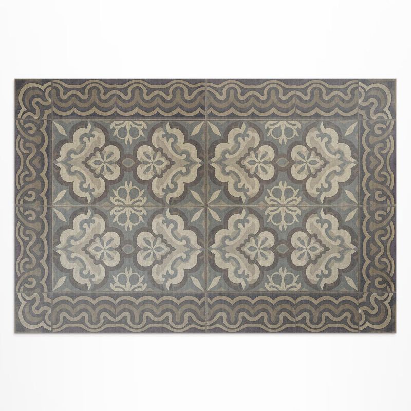 Dywan Winylowy Zewnętrzny Wallfluent 140x210 cm Rustykalna geometria na kafelkach vintage 1 szt.
