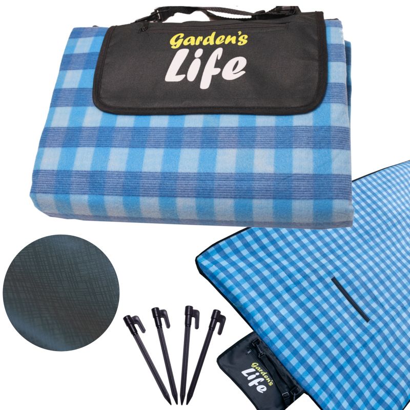 Koc piknikowy plażowy 200x200 najbogatsza wersja mata izolacja PREMIUM 1 szt