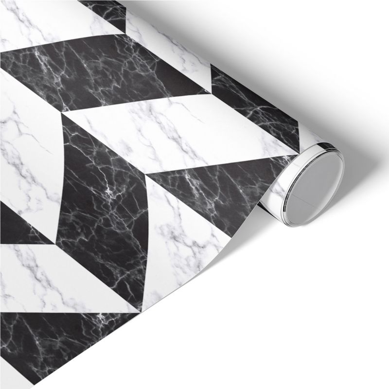 Okleina Meblowa Tulup 75x150 cm Kontrastowa elegancja Do Sypialni I Garderoby 1 rol.