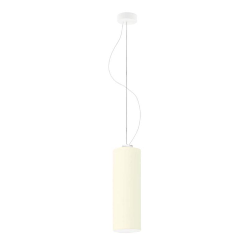 Lampa wisząca zwis Volta Light Factory żyrandol sufitowa z abażurem tuba Ecru BELL Z1 1szt.