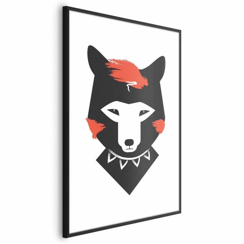 Plakat Artgeist Grzeczny lisek 60x90 cm z ramą czarną 1 szt
