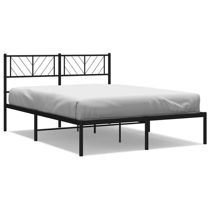 Rama łóżka WaszeMeble 135x190 cm Czarny metal WM-372178 1 szt.