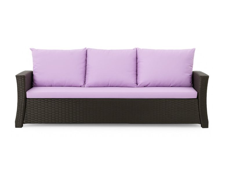 Poduszka ogrodowa na sofę rattanową 3-os, Setgarden, 160x50x50cm Fioletowa Poduszki na meble ogrodowe-Technorattan, Mix, 1szt