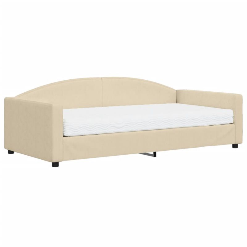 Sofa rozkładana WaszeMeble 100x200 cm Kremowy tkanina WM-3197179 1 szt.