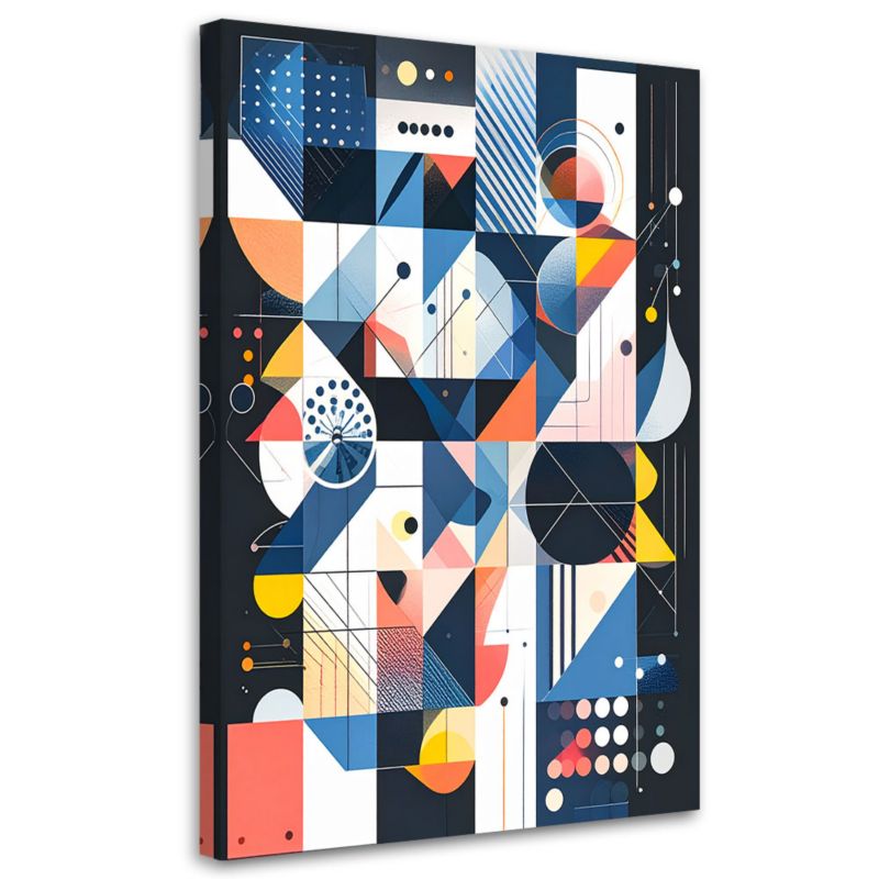 Obraz do salonu biura Feeby Abstrakcja w stylu Bauhaus 70x100cm 1szt