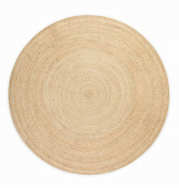 Dywan Hanse Home 140cm, okrągły, naturalny, kremowy, z juty do salonu, 1 szt.