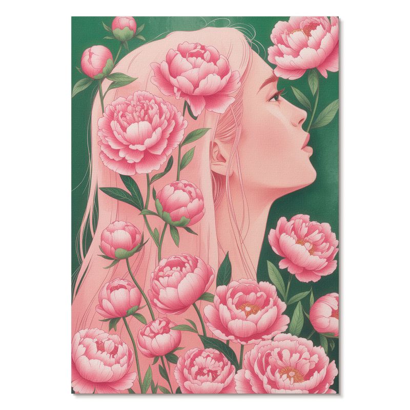 Nowoczesny Plakat na Płótnie Tulup 21x29,7 cm (A4) Kwiatowa harmonia Do salonu, sypialni, garderoby 1 szt.