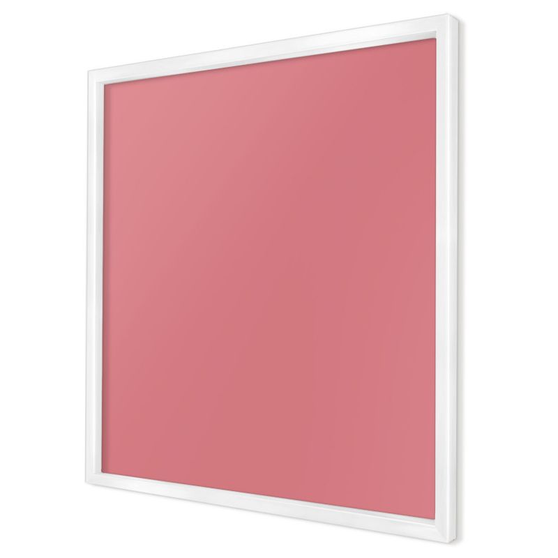 Tablica magnetyczna do salonu Wallfluent 50x50 Kolor łososiowy w białej ramie 1szt