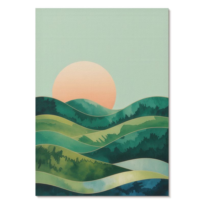 Plakat na Płótnie Tulup 29,7x42 cm (A3) Zielone wzgórza Do salonu, sypialni, biura 1 szt.