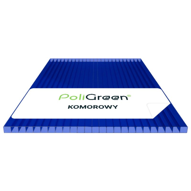 Płyta poliwęglan komorowy PoliGreen Niebieski multiwall 3000x1050/10 mm - 3,15 m² - 1 szt