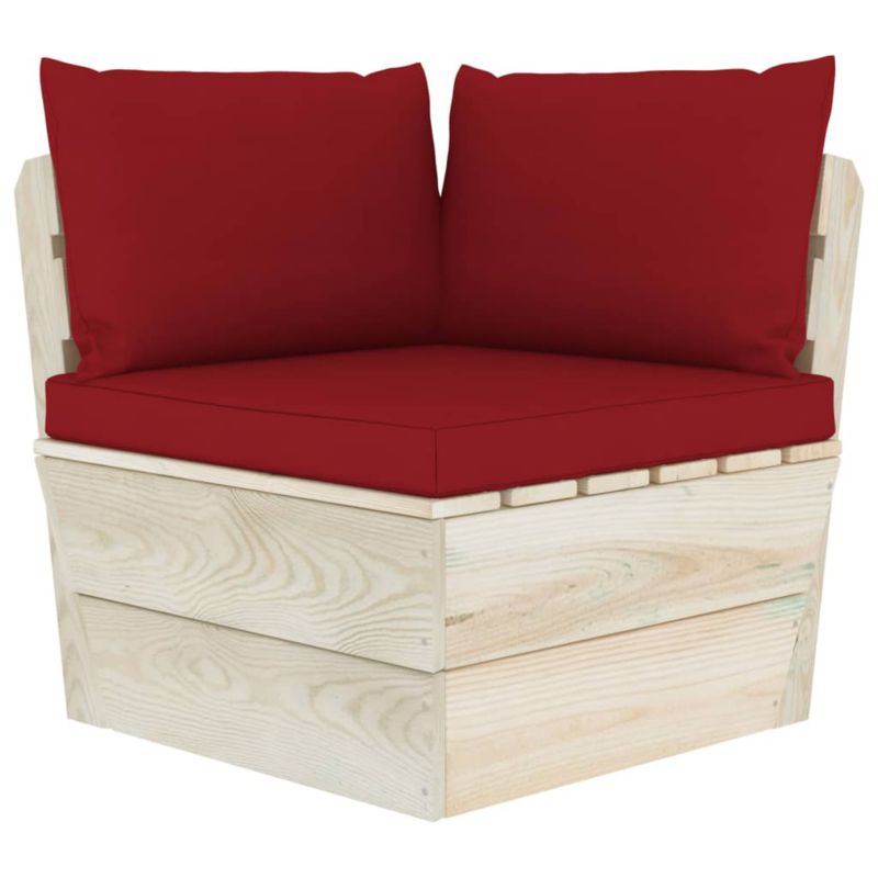 Sofa ogrodowa WaszeMeble z drewna brązowa z poduszkami WM-3063357 1 szt.