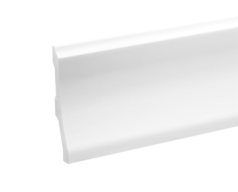 Listwa przypodłogowa Cezar biały mat 2440x120x26mm HDPS 1 szt.