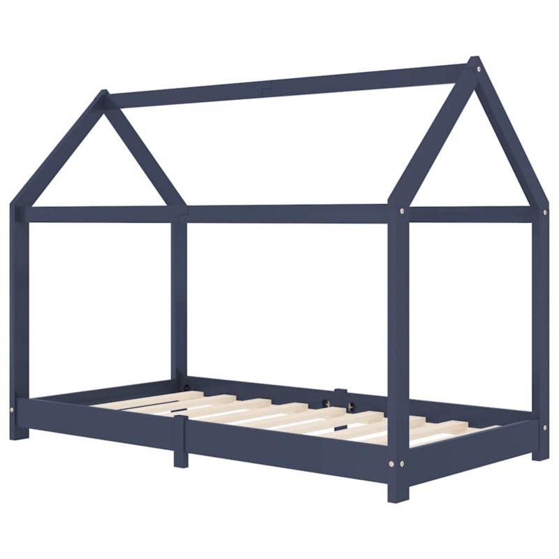 Łóżko Drewniane WaszeMeble 70x140 cm Szare WM-283352 1 szt.