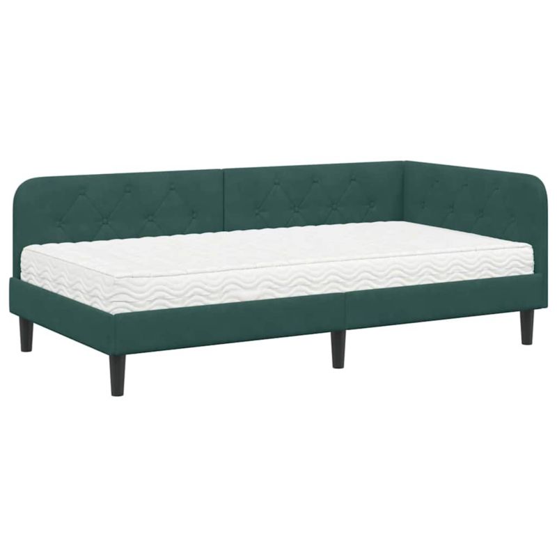 Łóżko WaszeMeble z Materacem 100x200 cm Zielone WM-3394166 1 szt.
